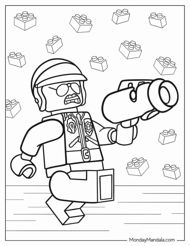 91 Misc. Lego Minifigures Coloring Pages Printable 51