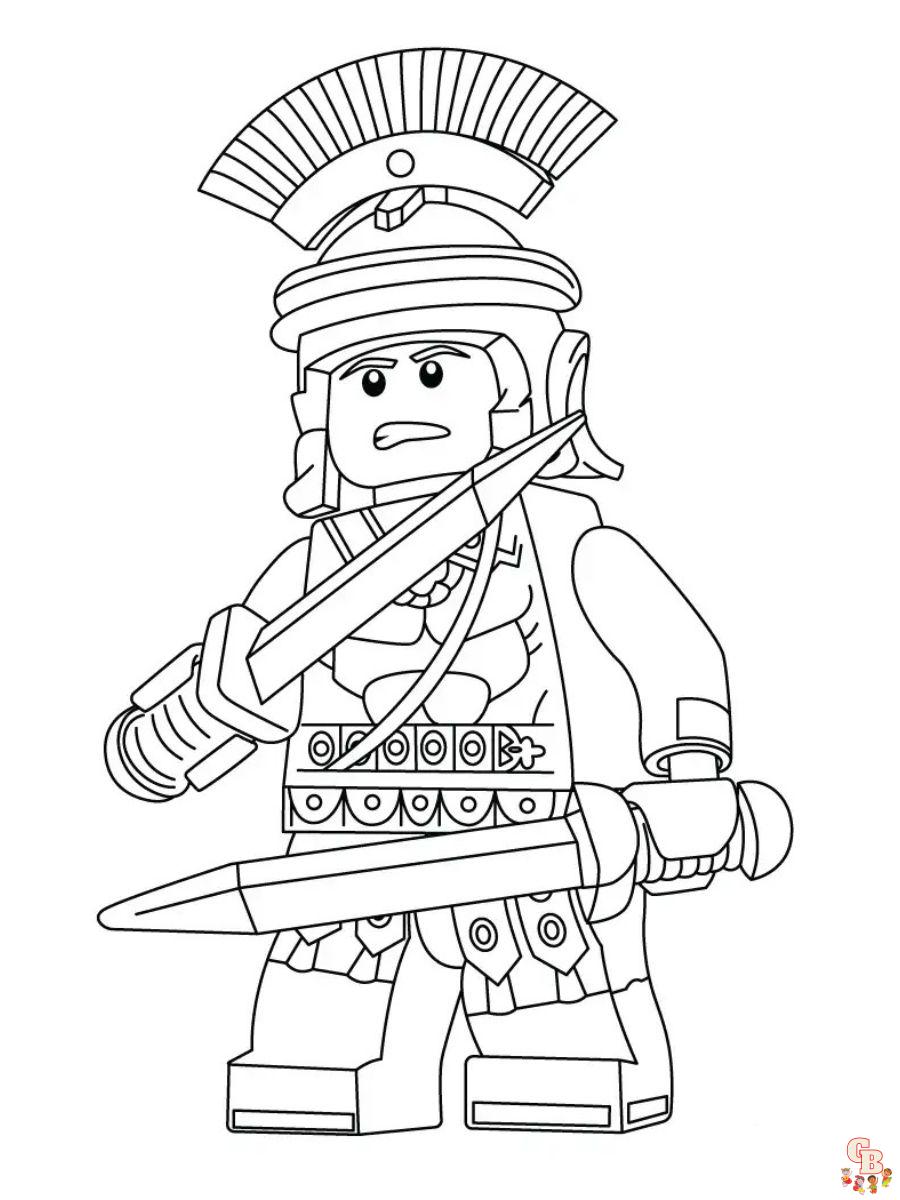 91 Misc. Lego Minifigures Coloring Pages Printable 79