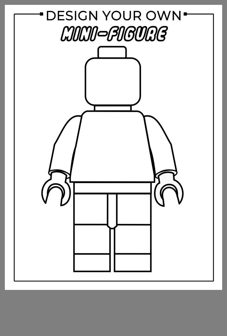 91 Misc. Lego Minifigures Coloring Pages Printable 8