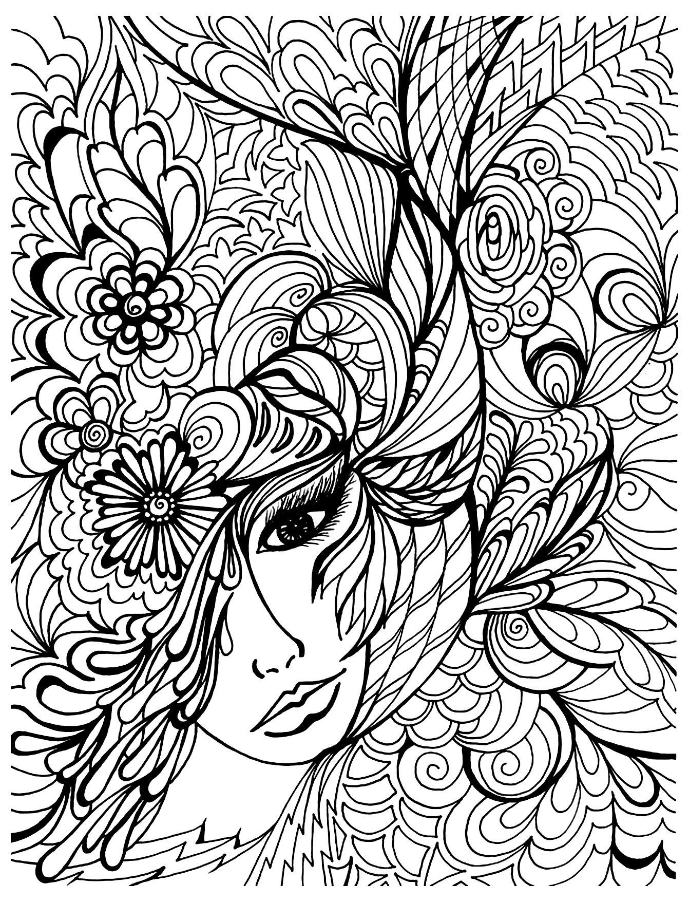 relaxing coloring pages for adults printable jpg