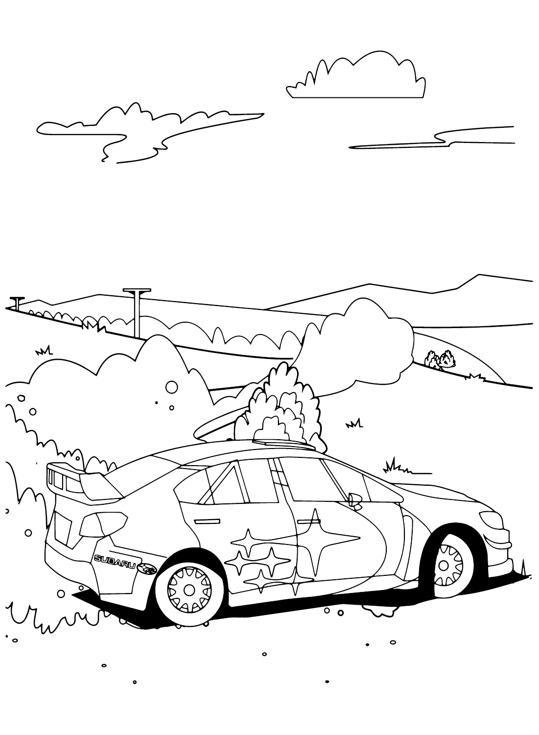 96 Subaru Coloring Pages Printable 73