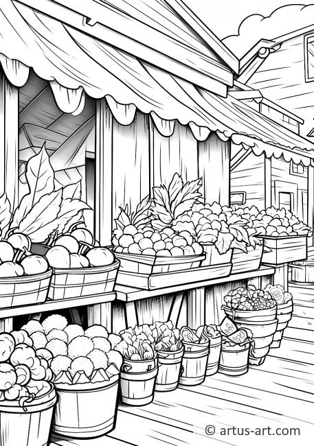 98 Farmers Market Coloring Pages Printable 3