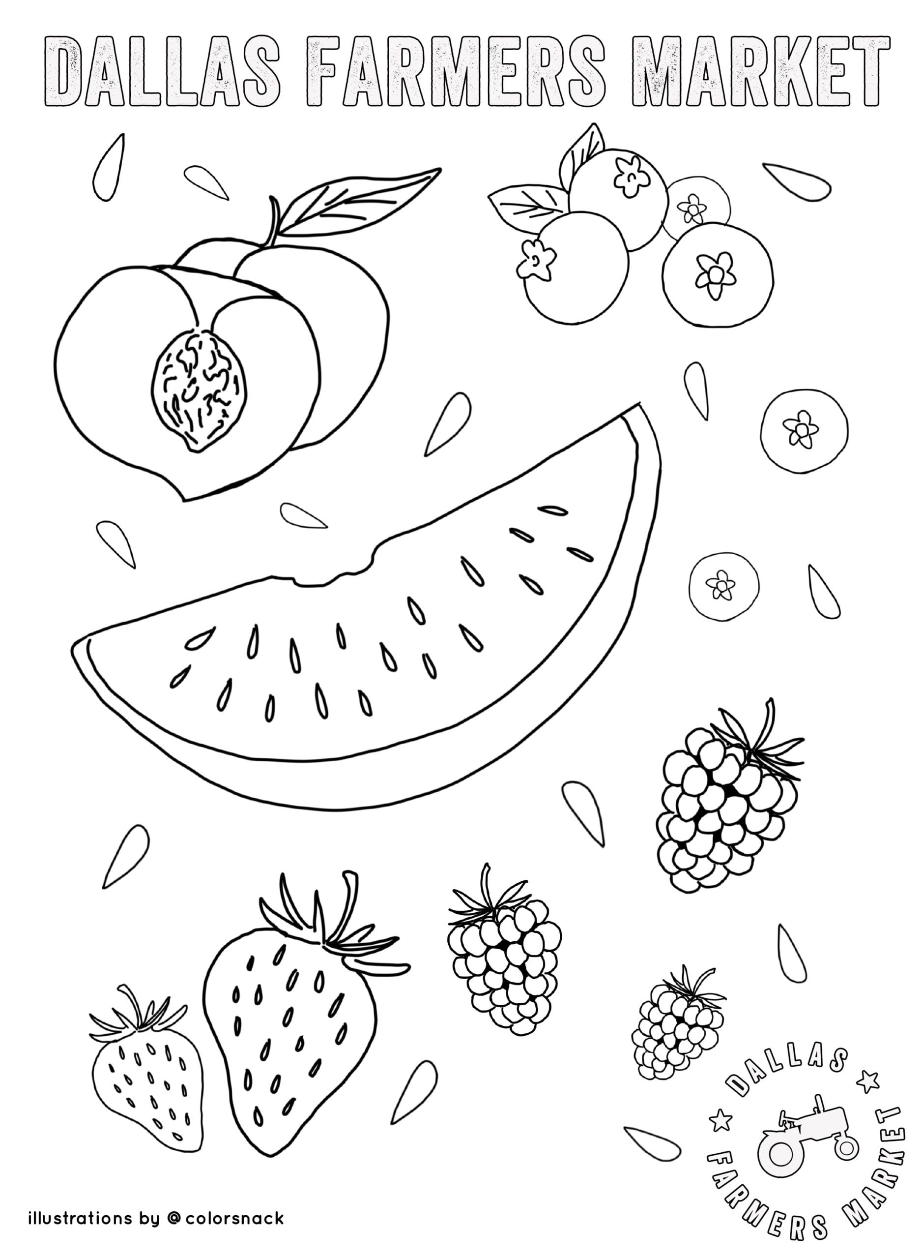 98 Farmers Market Coloring Pages Printable 32