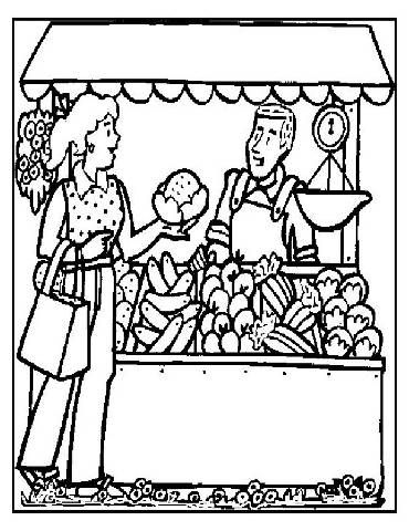 98 Farmers Market Coloring Pages Printable 37