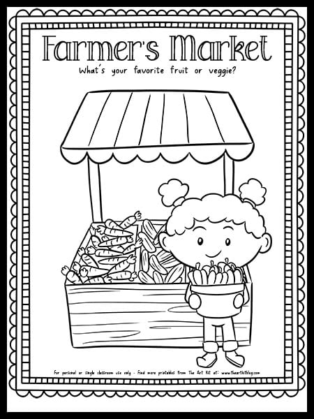 98 Farmers Market Coloring Pages Printable 48