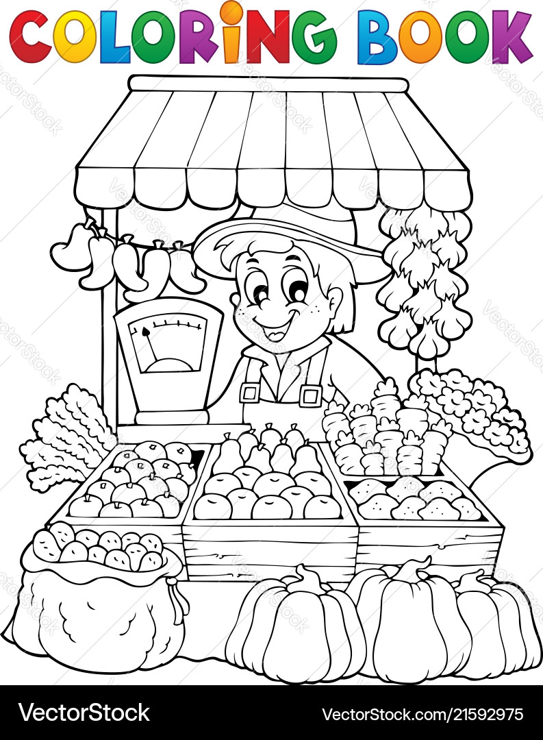 98 Farmers Market Coloring Pages Printable 50