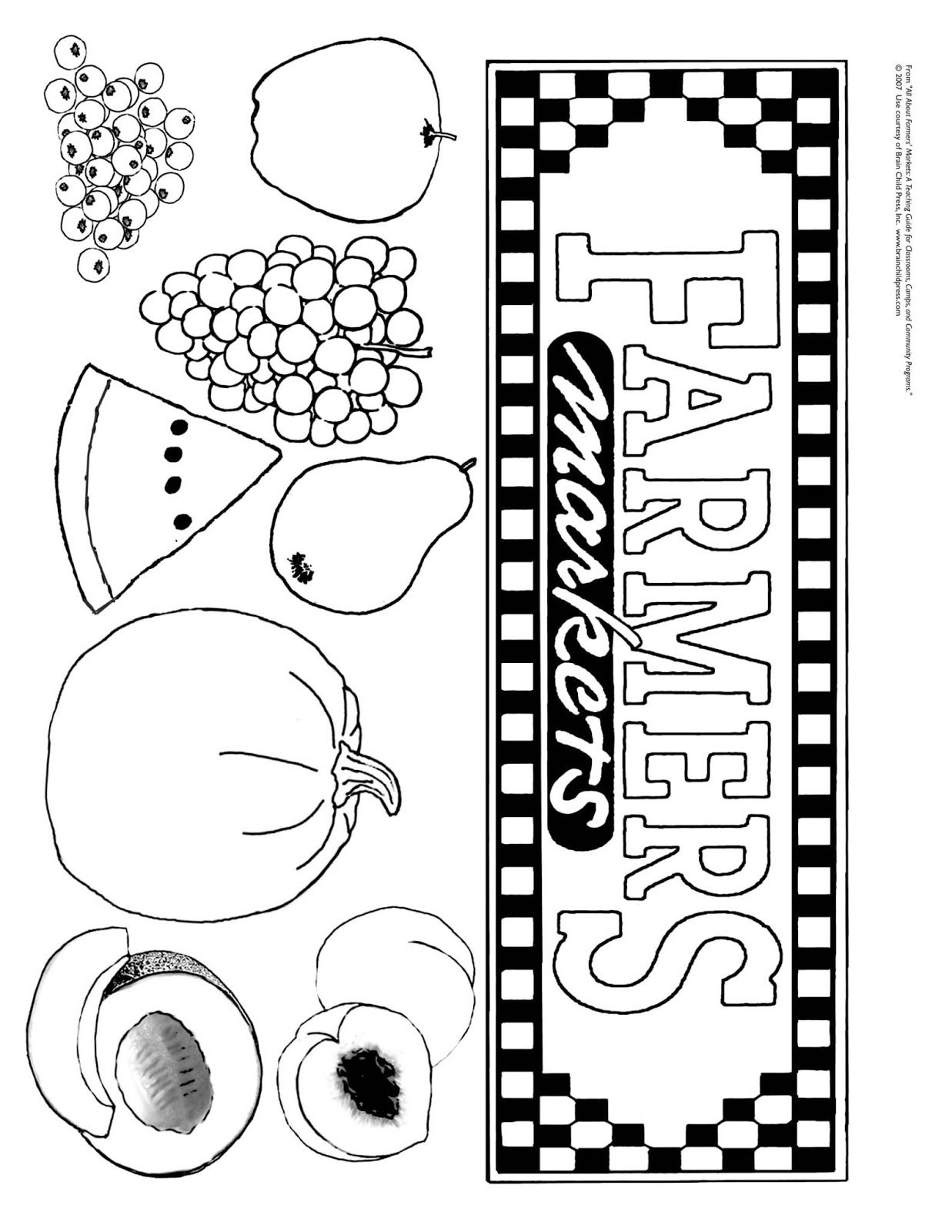 98 Farmers Market Coloring Pages Printable 51