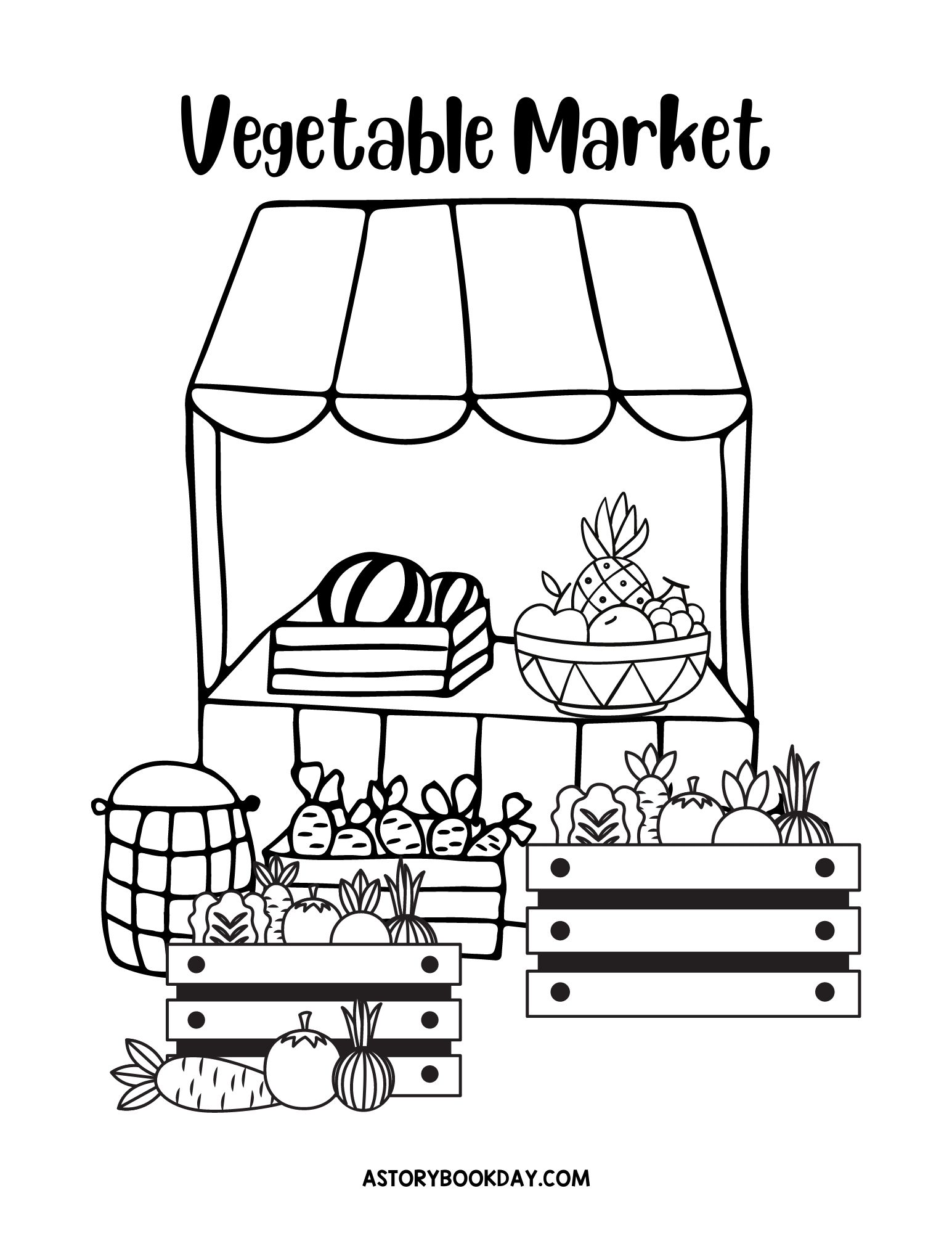 98 Farmers Market Coloring Pages Printable 52