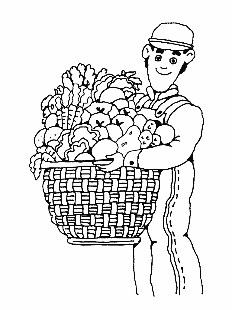 98 Farmers Market Coloring Pages Printable 60