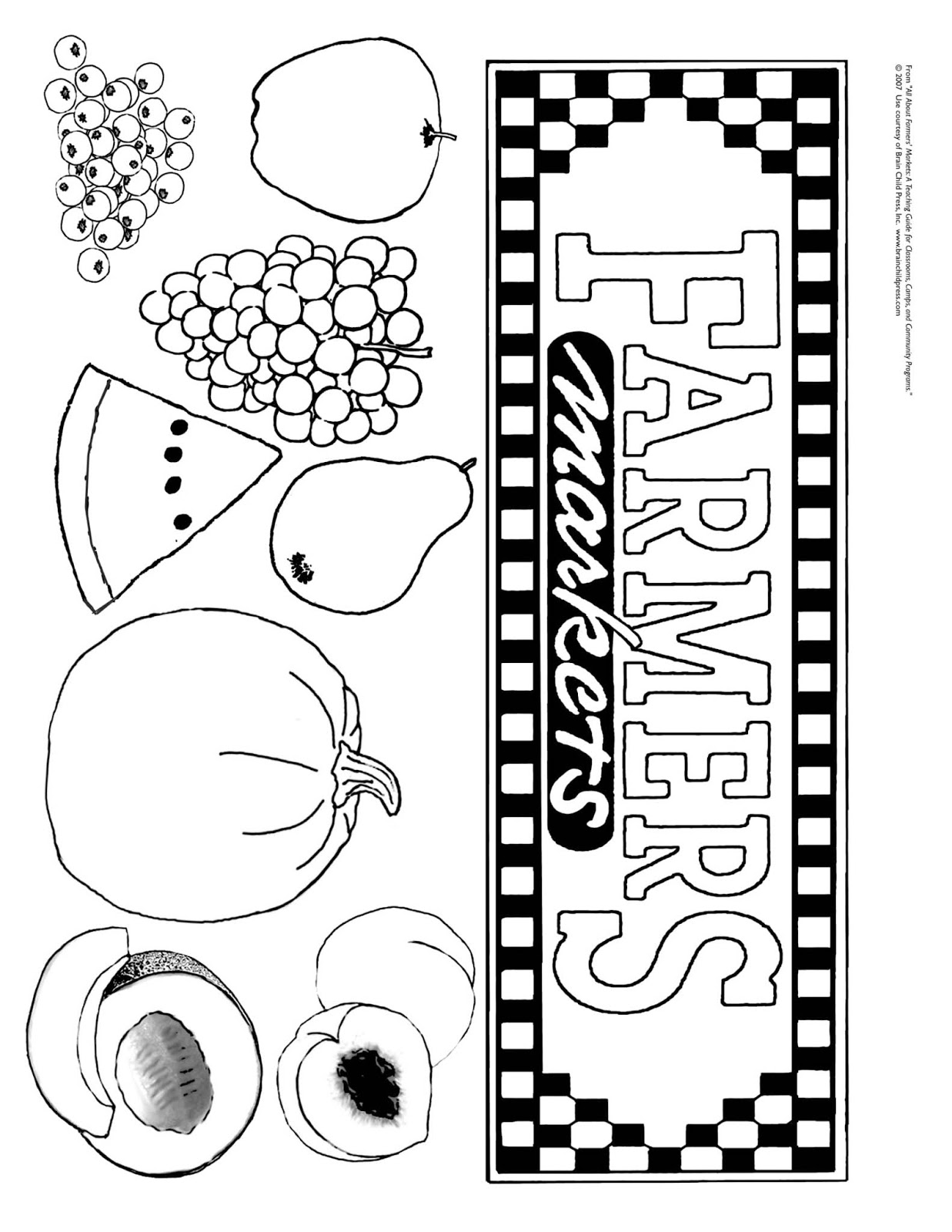 98 Farmers Market Coloring Pages Printable 7