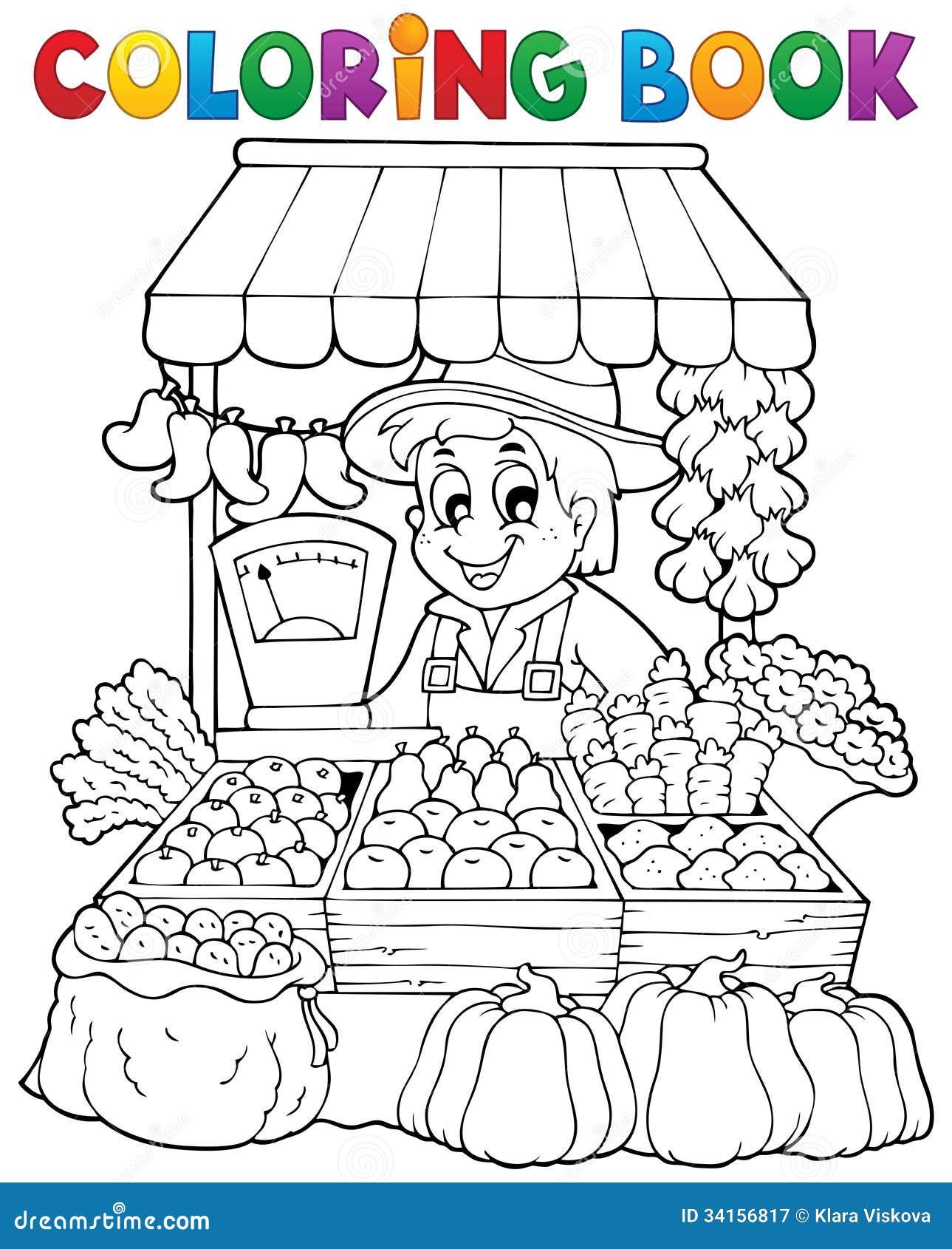 98 Farmers Market Coloring Pages Printable 78