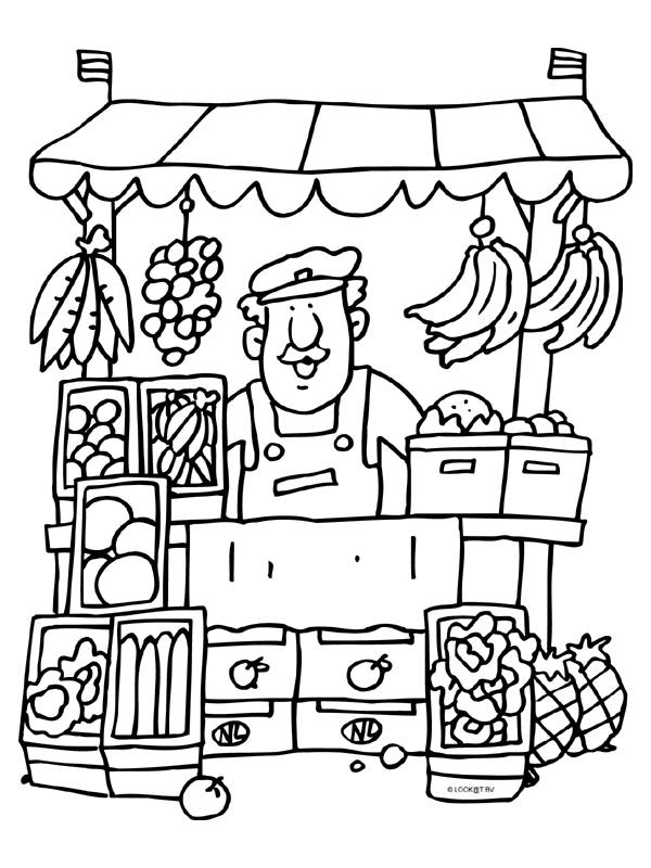 98 Farmers Market Coloring Pages Printable 91