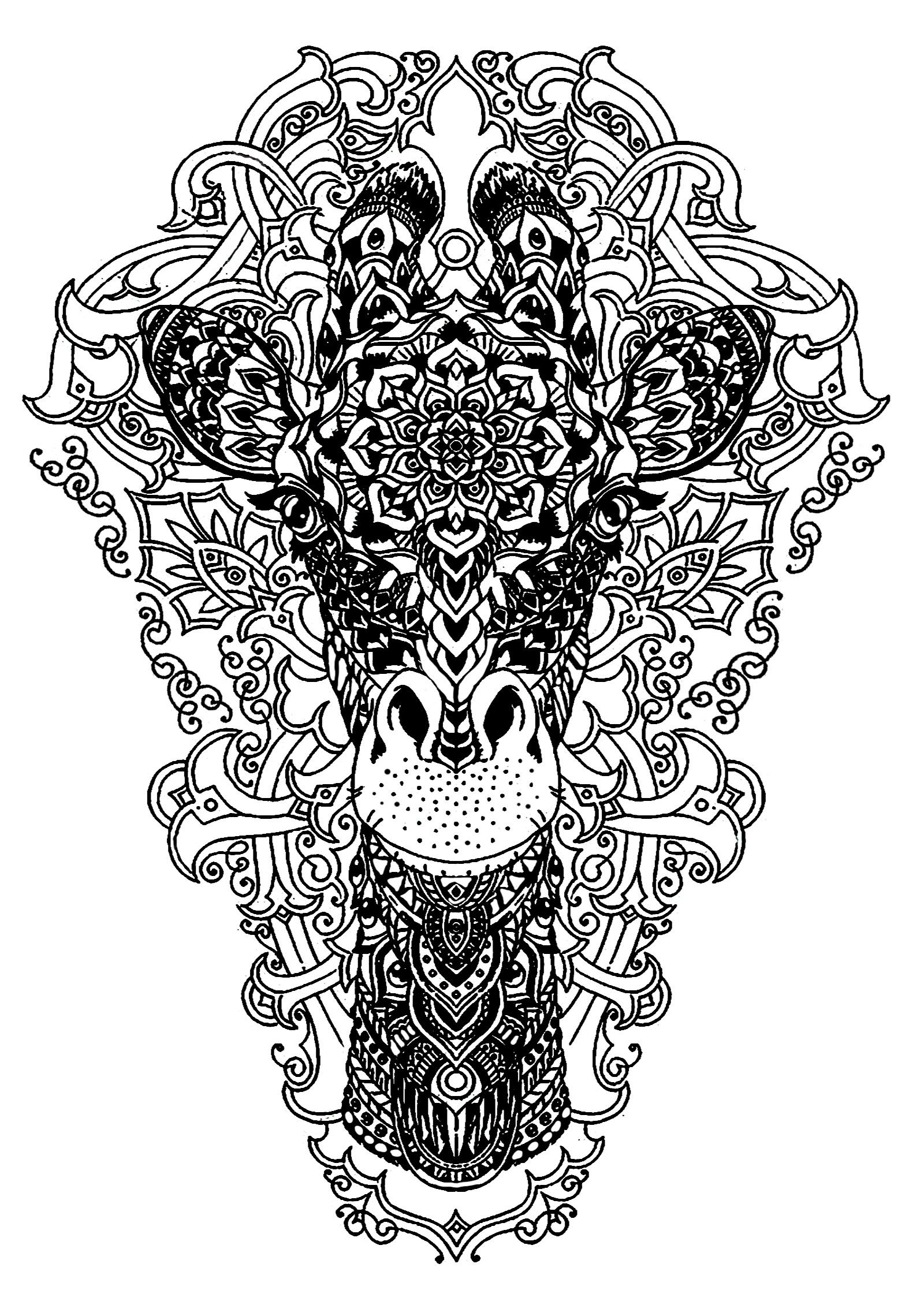 31 Complex Animal Coloring Pages Printable 1