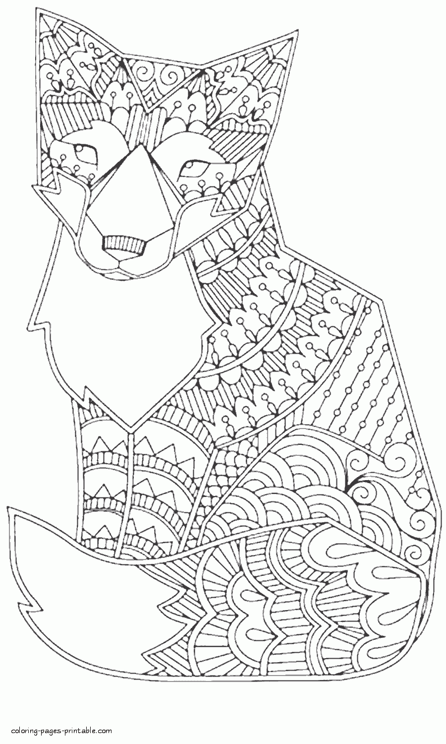 31 Complex Animal Coloring Pages Printable 3