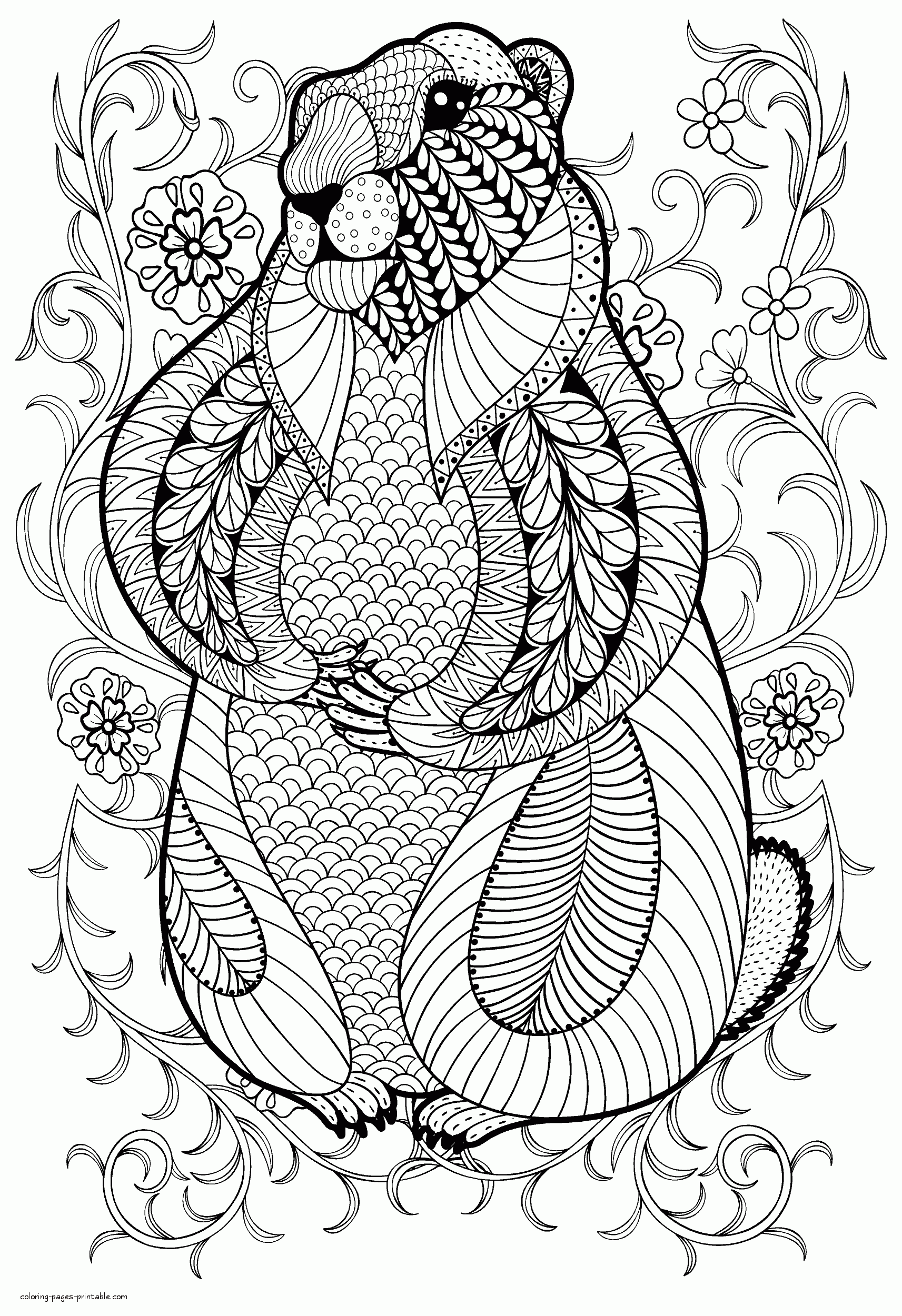 complex animal coloring pages printable jpg