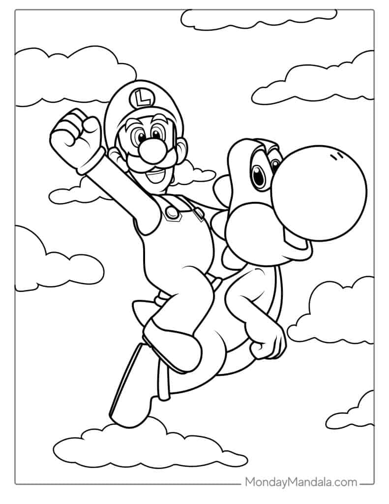 free printable luigi coloring pages for kids jpg