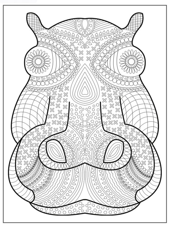 34 Animal Head Coloring Pages Printable Creative 1