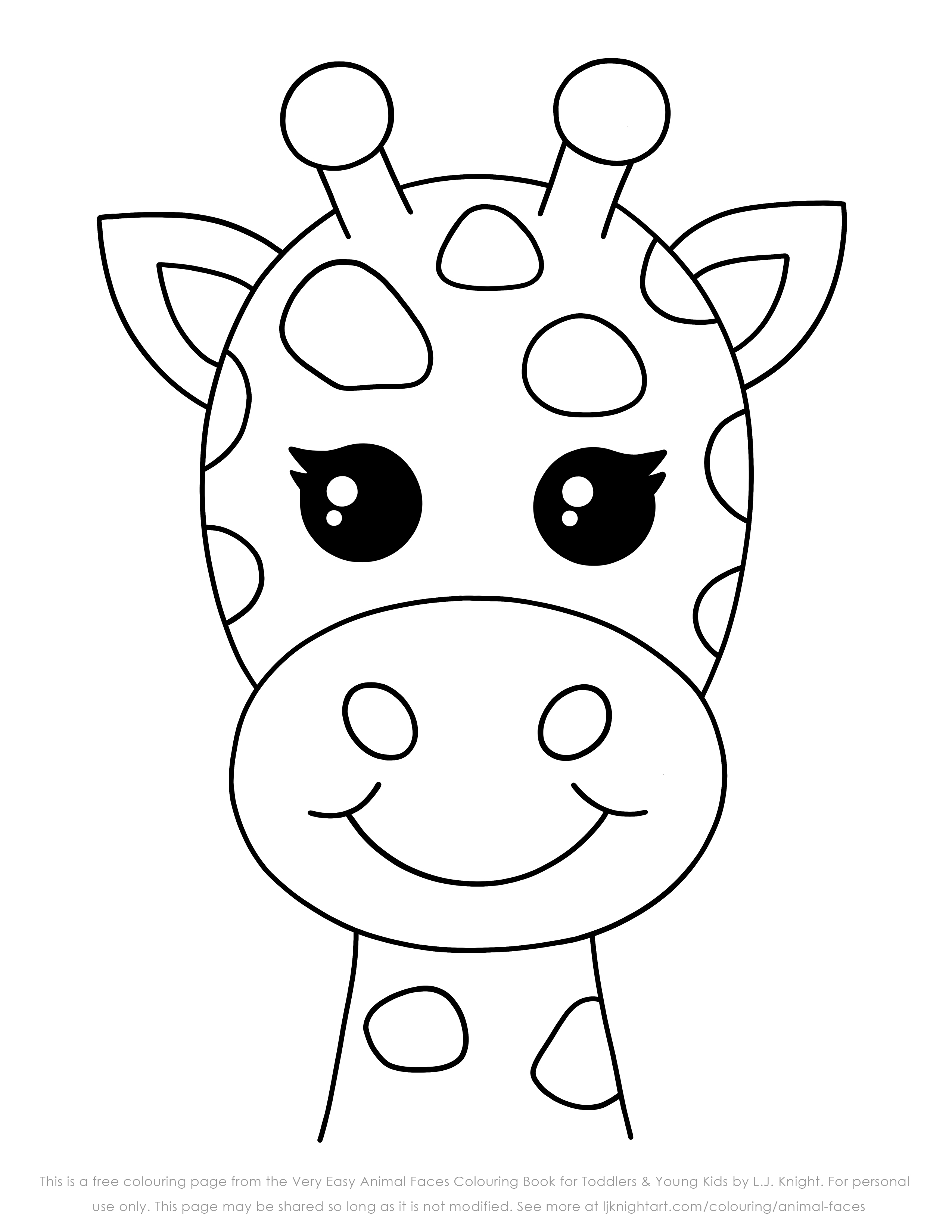 34 Animal Head Coloring Pages Printable Creative 3