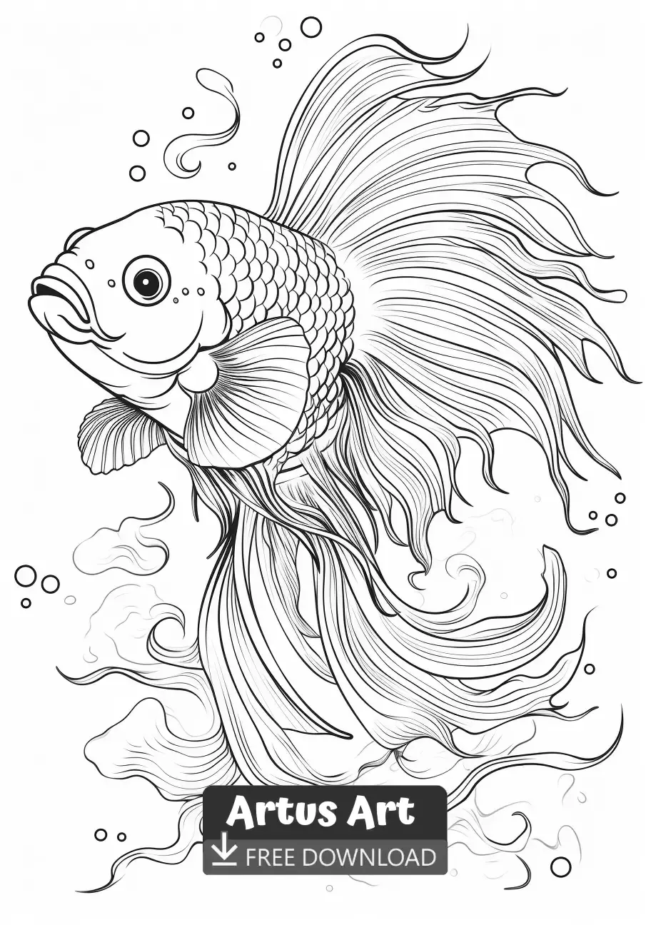 betta fish coloring pages jpg