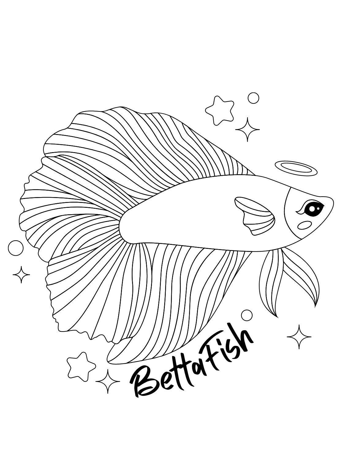 35 Betta Fish Coloring Pages 33