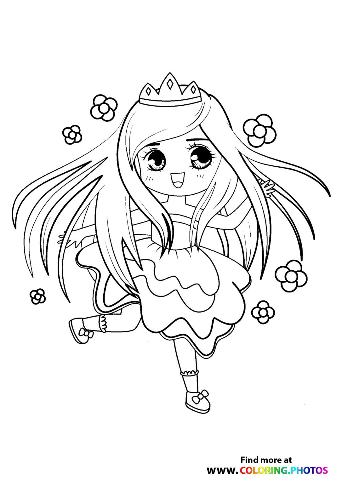 35 Cute Princess Flower Coloring Pages Printable 1