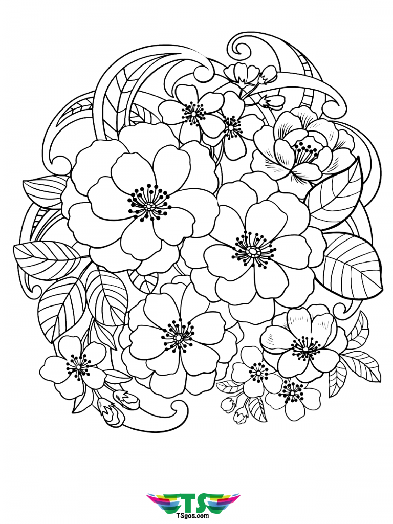 35 Cute Princess Flower Coloring Pages Printable 11