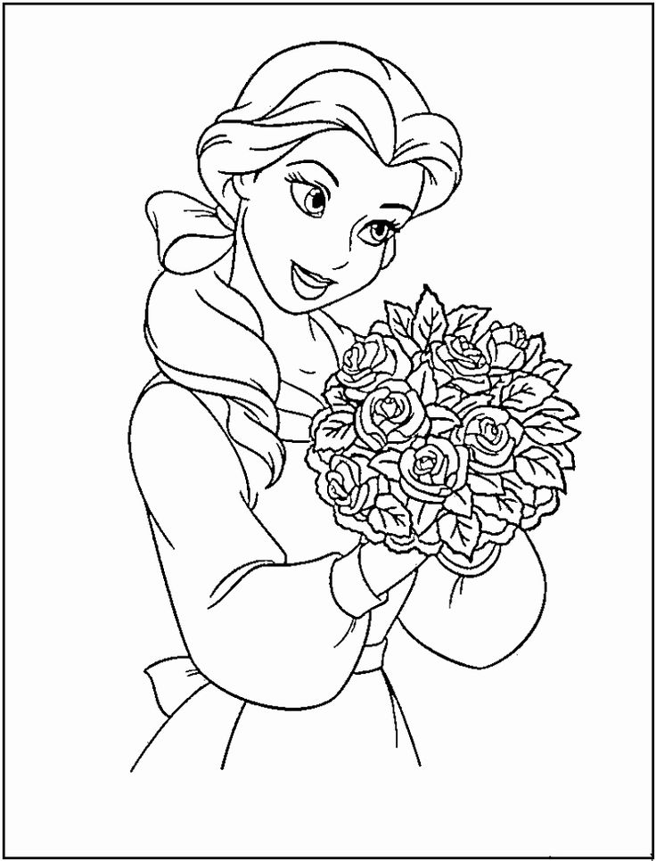 35 Cute Princess Flower Coloring Pages Printable 12