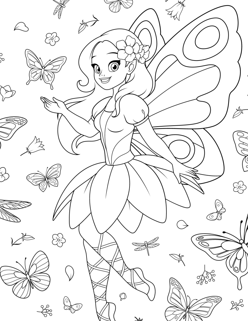 cute princess flower coloring pages printable jpg