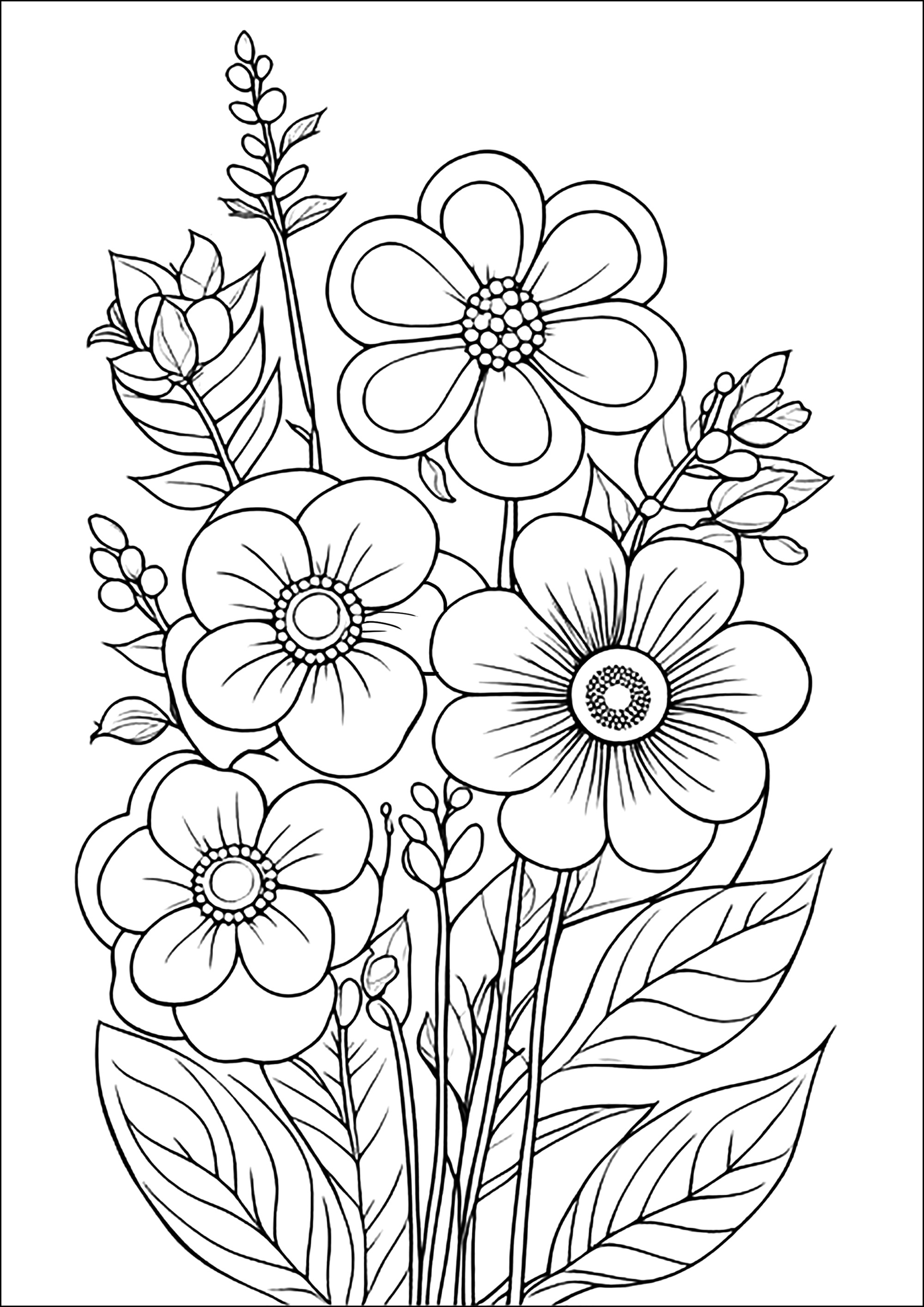 cute princess flower coloring pages printable jpg