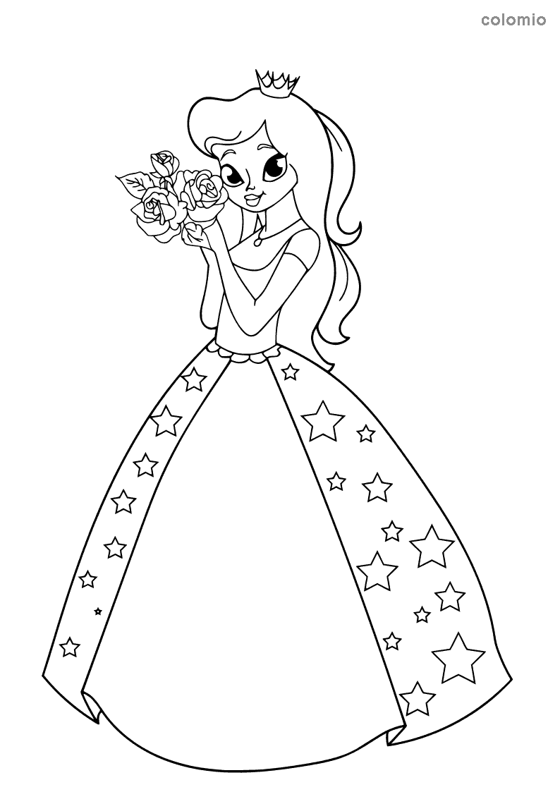 35 Cute Princess Flower Coloring Pages Printable 32