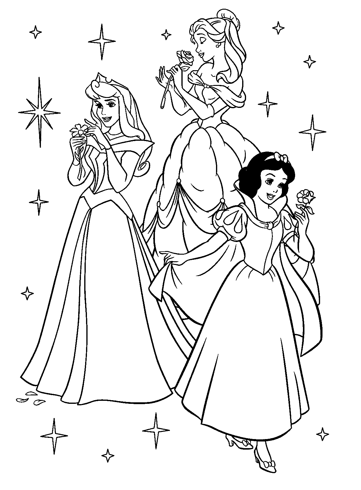 35 Cute Princess Flower Coloring Pages Printable 4