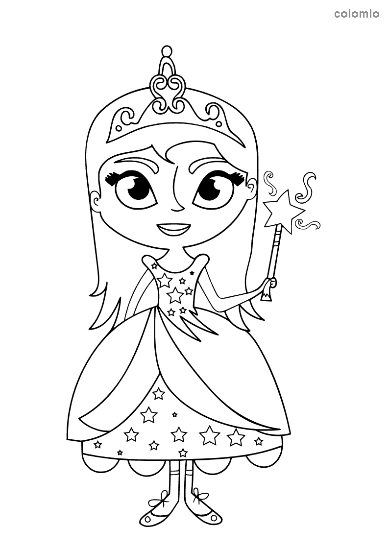 35 Cute Princess Flower Coloring Pages Printable 7