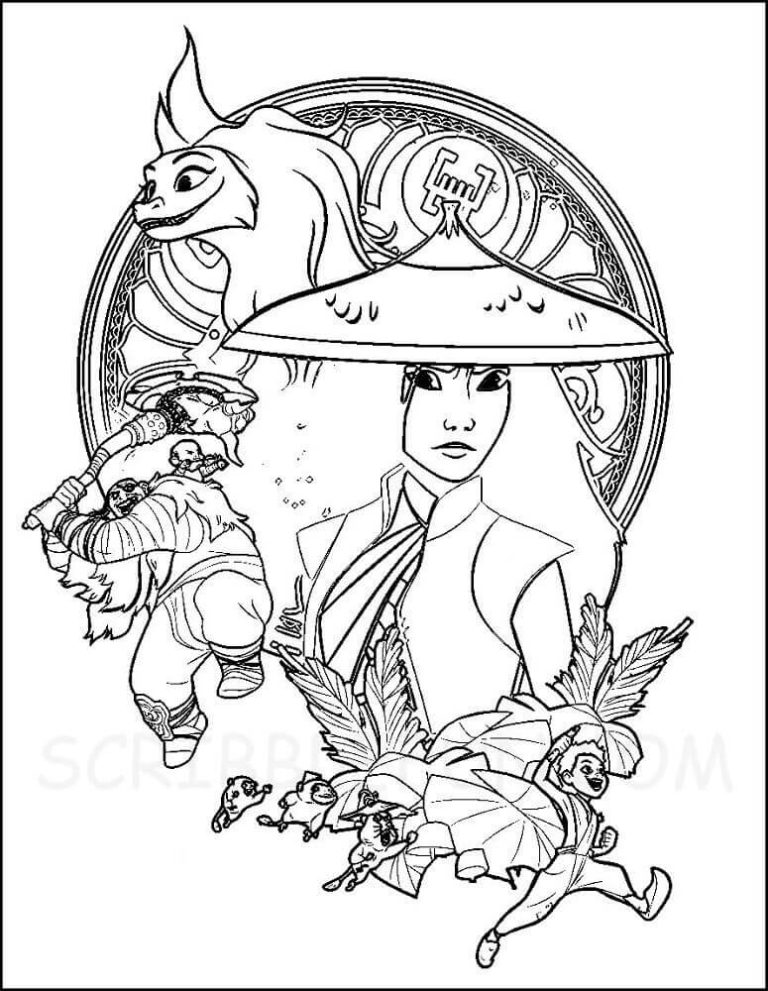 35 Raya and The Last Dragon Coloring Pages Printable 6