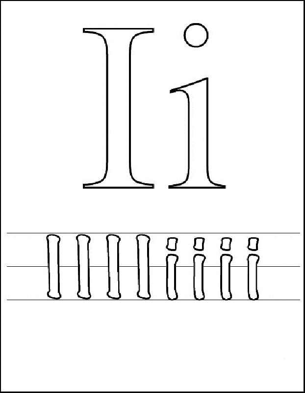 letter ii coloring pages printable jpg