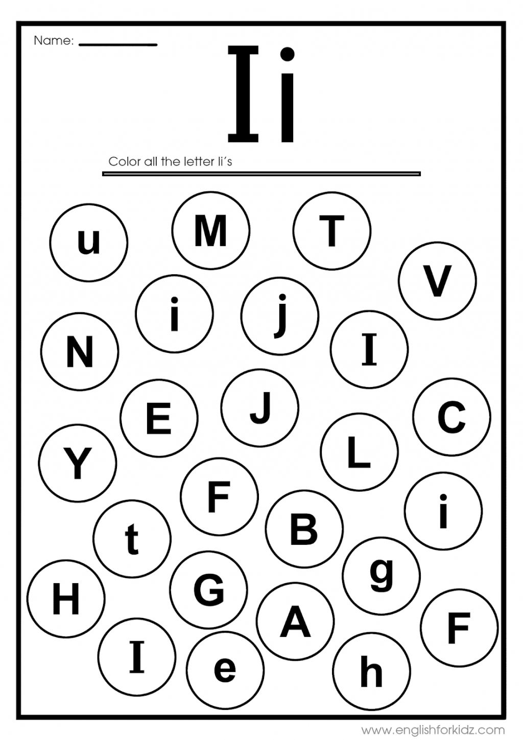 36 Letter II Coloring Pages Printable 15