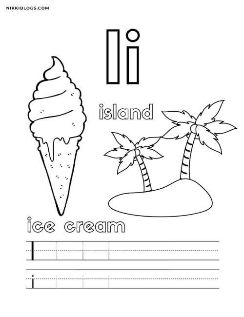 letter ii coloring pages printable jpg