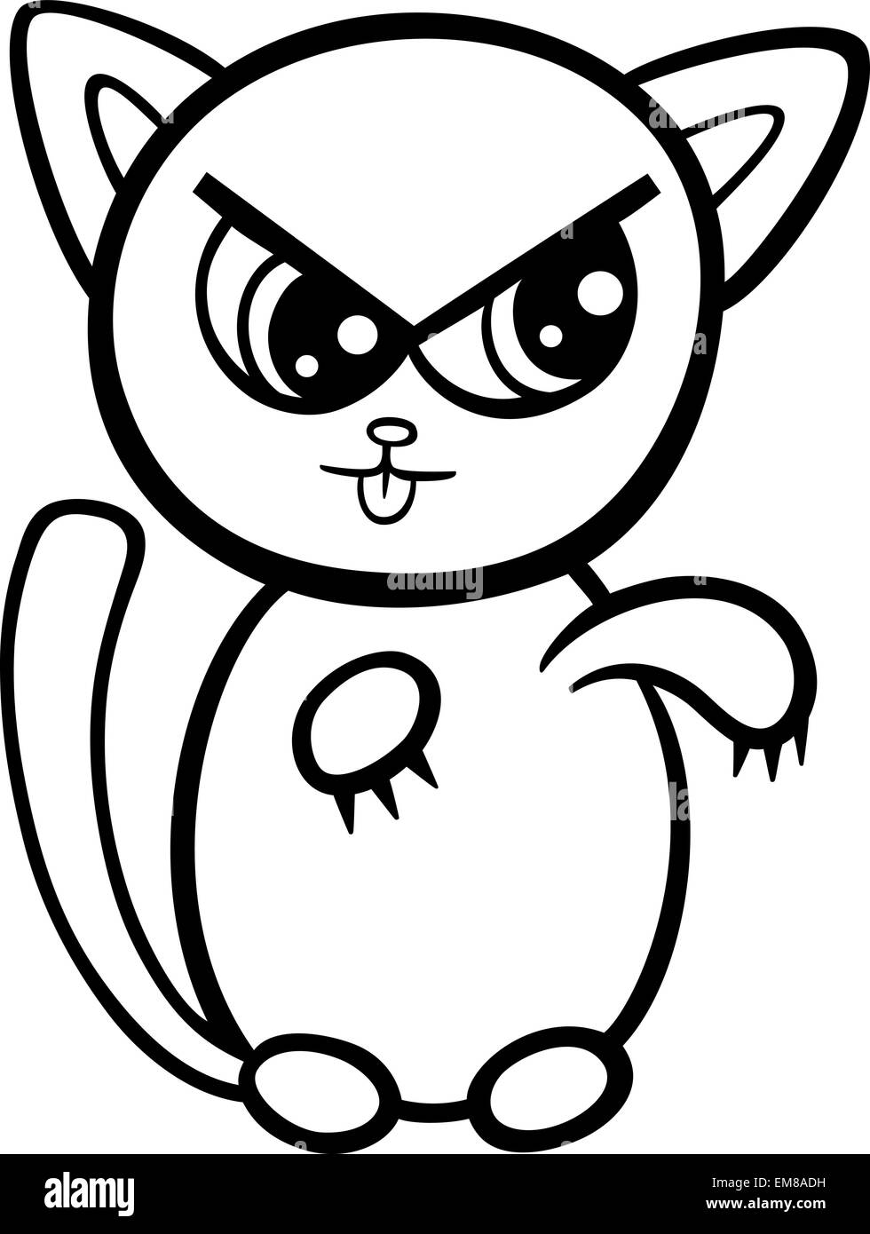 adorable kawaii kitten coloring pages printable jpg