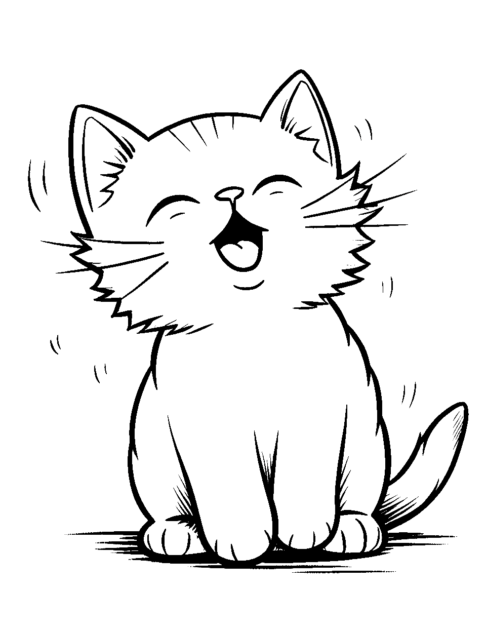 37 Adorable Kawaii Kitten Coloring Pages Printable 16