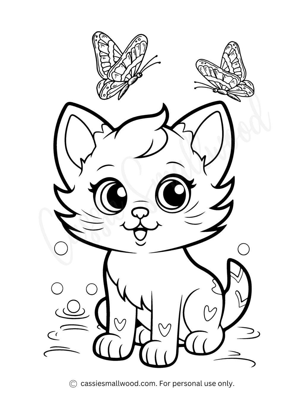 37 Adorable Kawaii Kitten Coloring Pages Printable 29