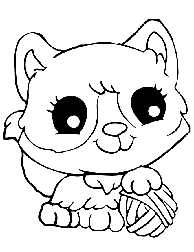 37 Adorable Kawaii Kitten Coloring Pages Printable 4