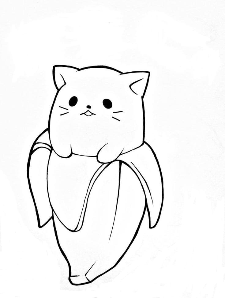 37 Adorable Kawaii Kitten Coloring Pages Printable 6