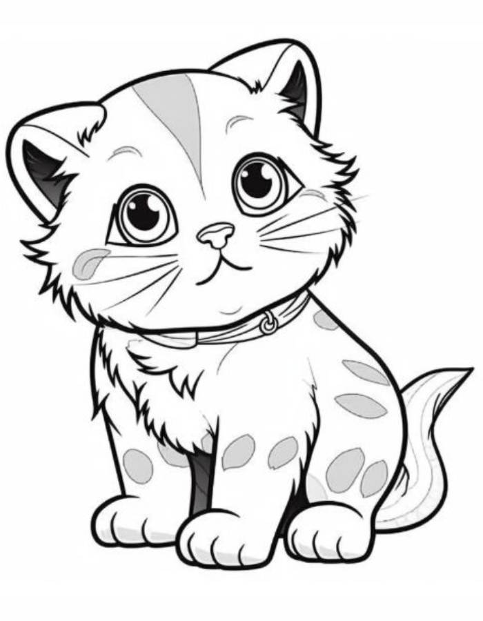 37 Adorable Kawaii Kitten Coloring Pages Printable 8