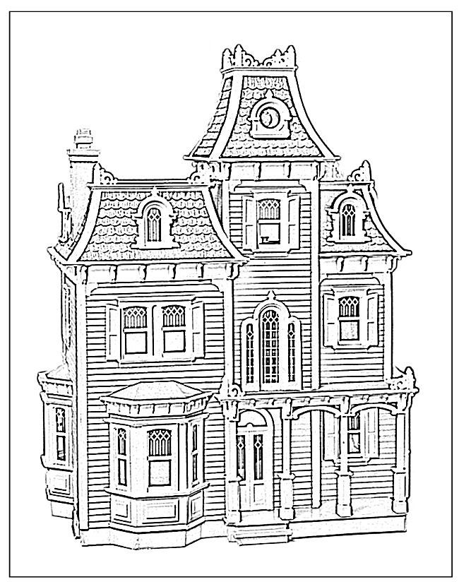 37 Mystical Spook House Coloring Pages Printable 10