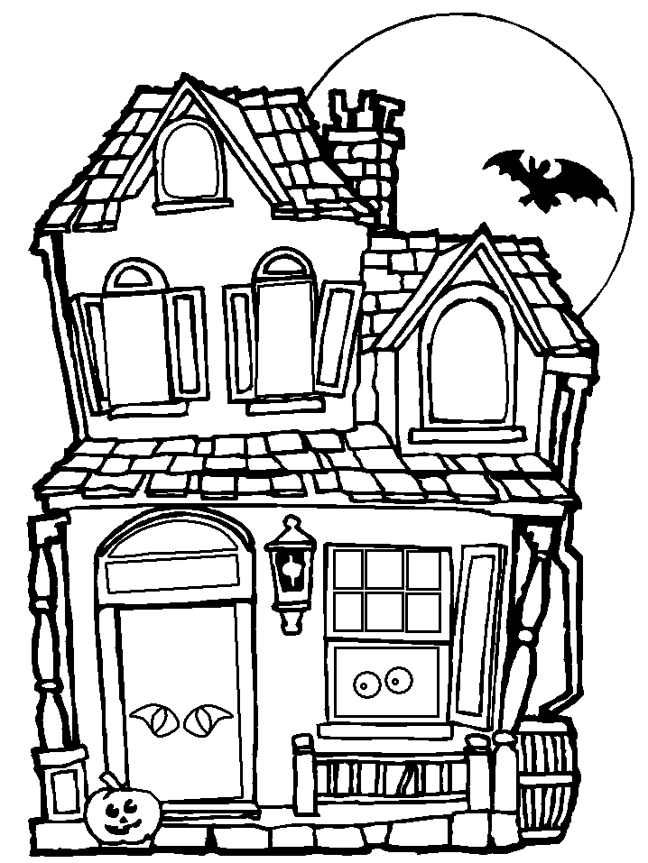 37 Mystical Spook House Coloring Pages Printable 12