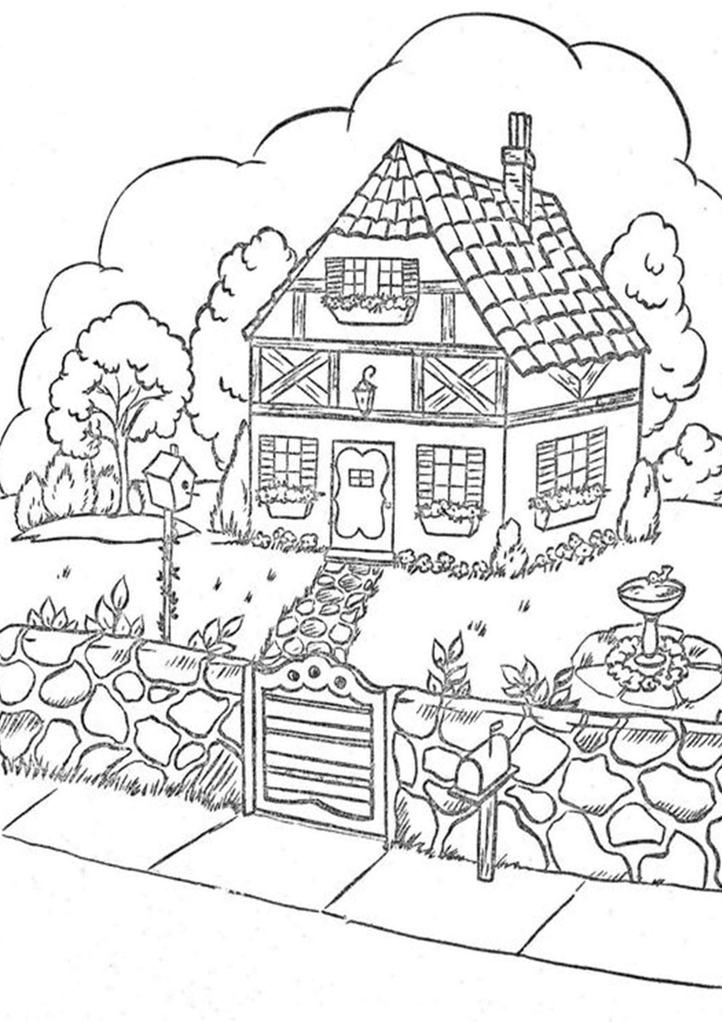 37 Mystical Spook House Coloring Pages Printable 21