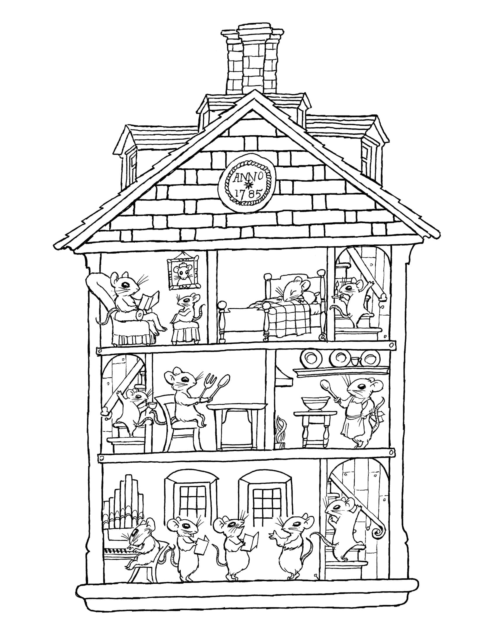 37 Mystical Spook House Coloring Pages Printable 23