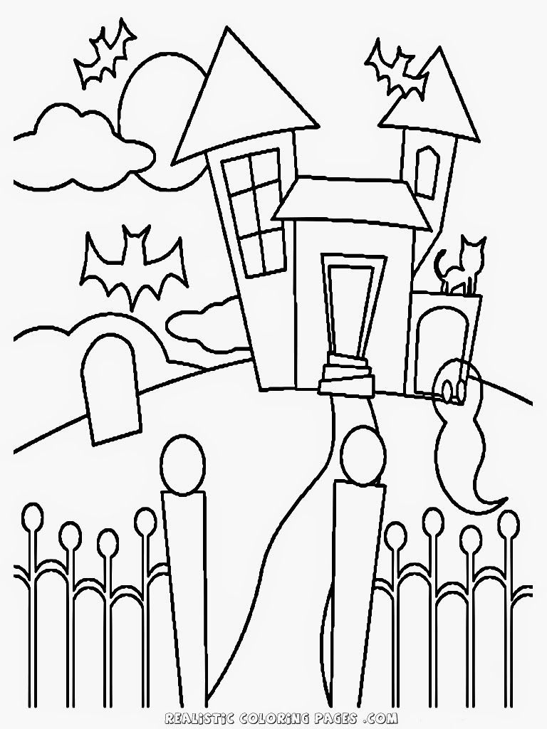 37 Mystical Spook House Coloring Pages Printable 24