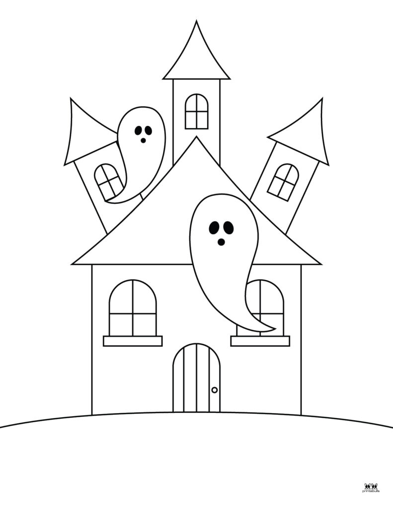 37 Mystical Spook House Coloring Pages Printable 7