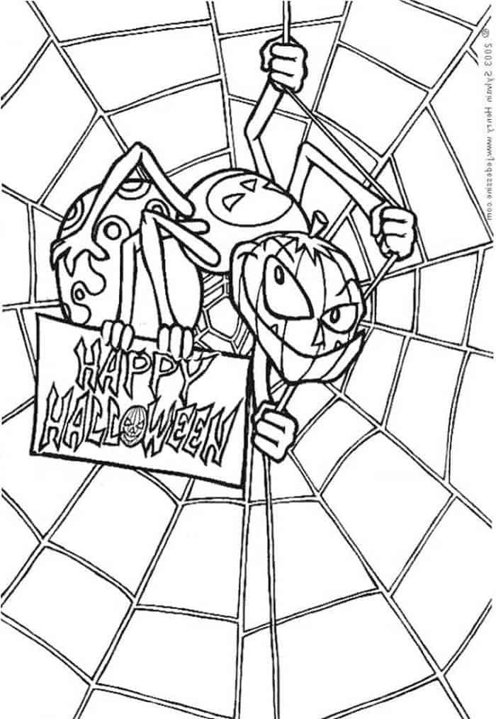 free halloween spider coloring pages printable jpg