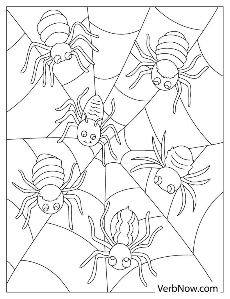 free halloween spider coloring pages printable jpg